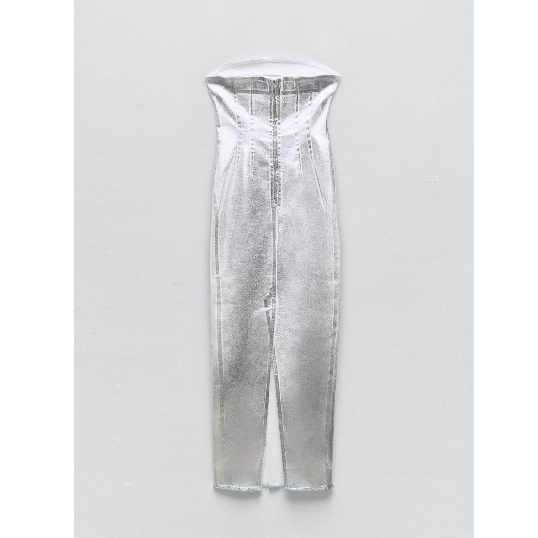 Zara long sale metallic dress