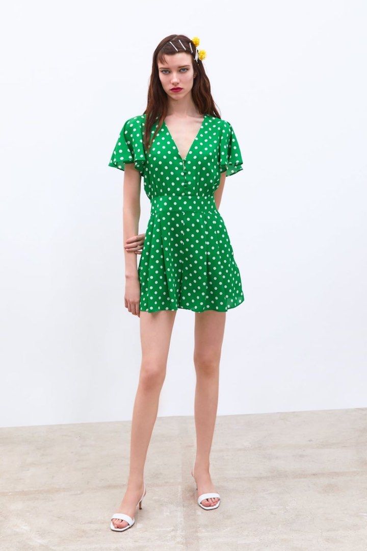 Zara polka 2025 dot playsuit