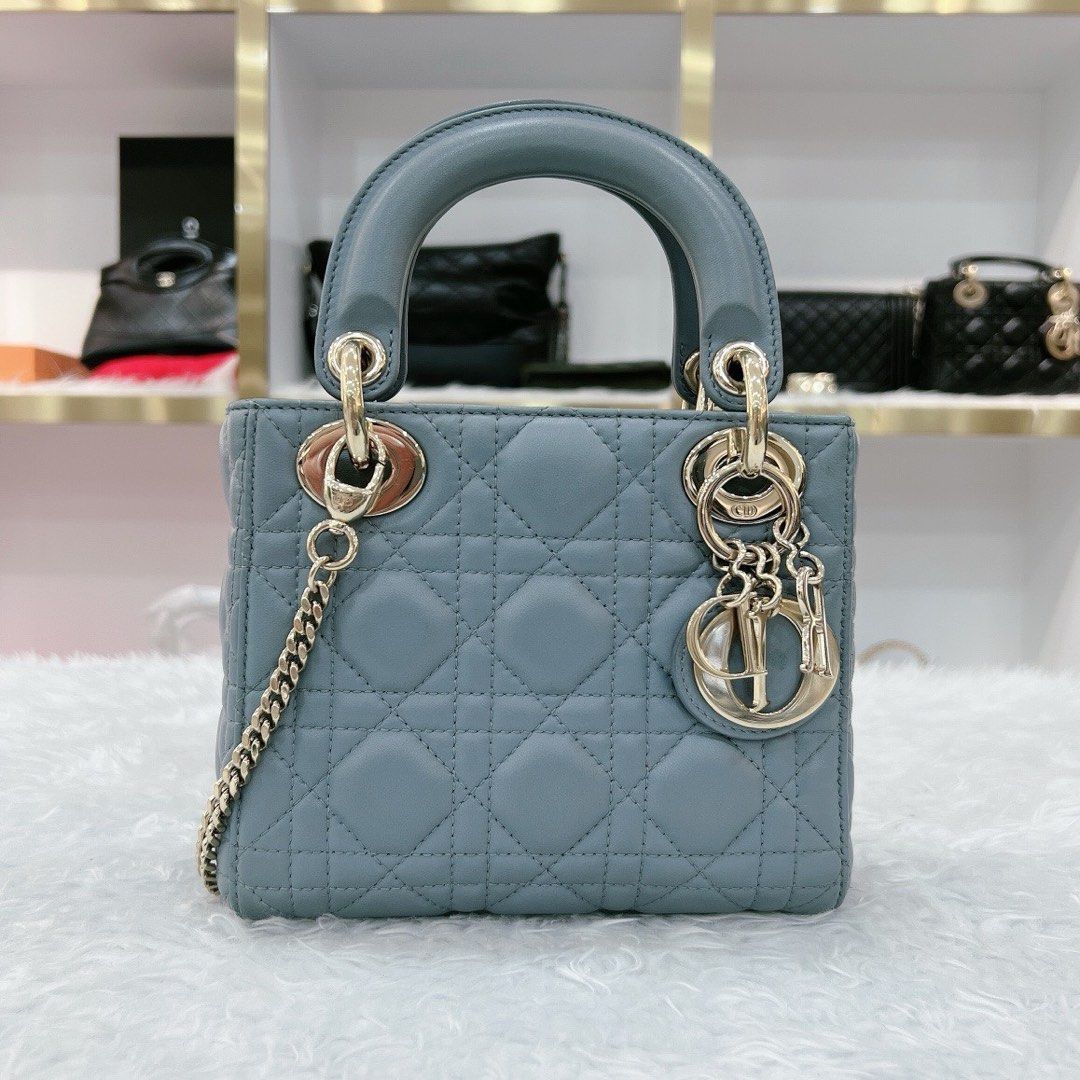 100 authentic mini top flap lady dior chain shoulder strap GHW Luxury Bags Wallets on Carousell