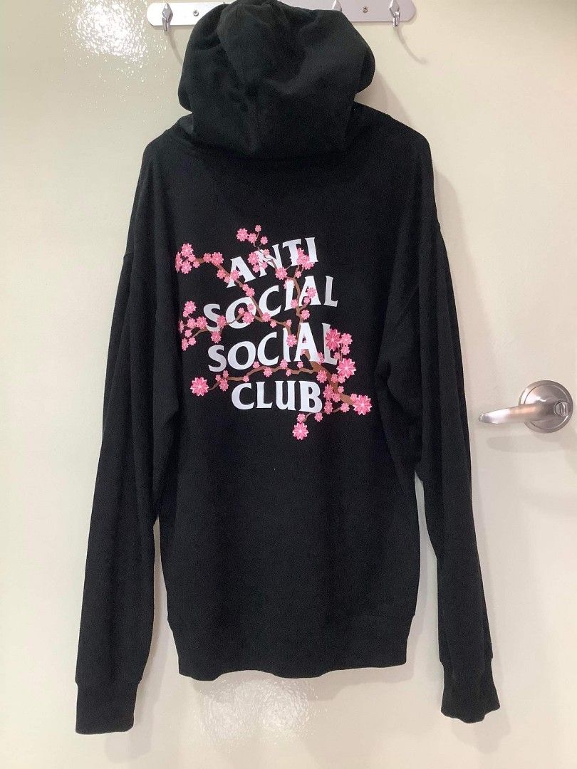 Anti Social Social Club Cherry Blossoms Hoodie Men s Fashion Activewear on Carousell