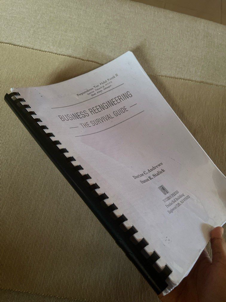 ASM652 (Category: Textbooks) located in Seri Kundang. Submitted by sassybaddiee (Listing ID 1328508611, Image 3). Description: asm652 business process reengineering books.. .