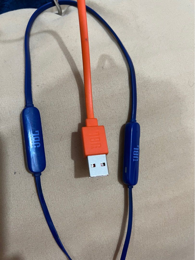 Authentic 2 JBL Earphones (Category: Other Mobile & Gadget Accessories) located in Quezon City. Submitted by rmave (Listing ID 1328589367, Image 2). Description: Authentic 2 JBL Earphones With 2 Original Charger Cords Bought Brand New Before at JBL SM Store Both in good working condition Blue 1 Earphone Earbud missing But can be easily replaced Last Price: P1,500 Location: Condo in Quezon City .