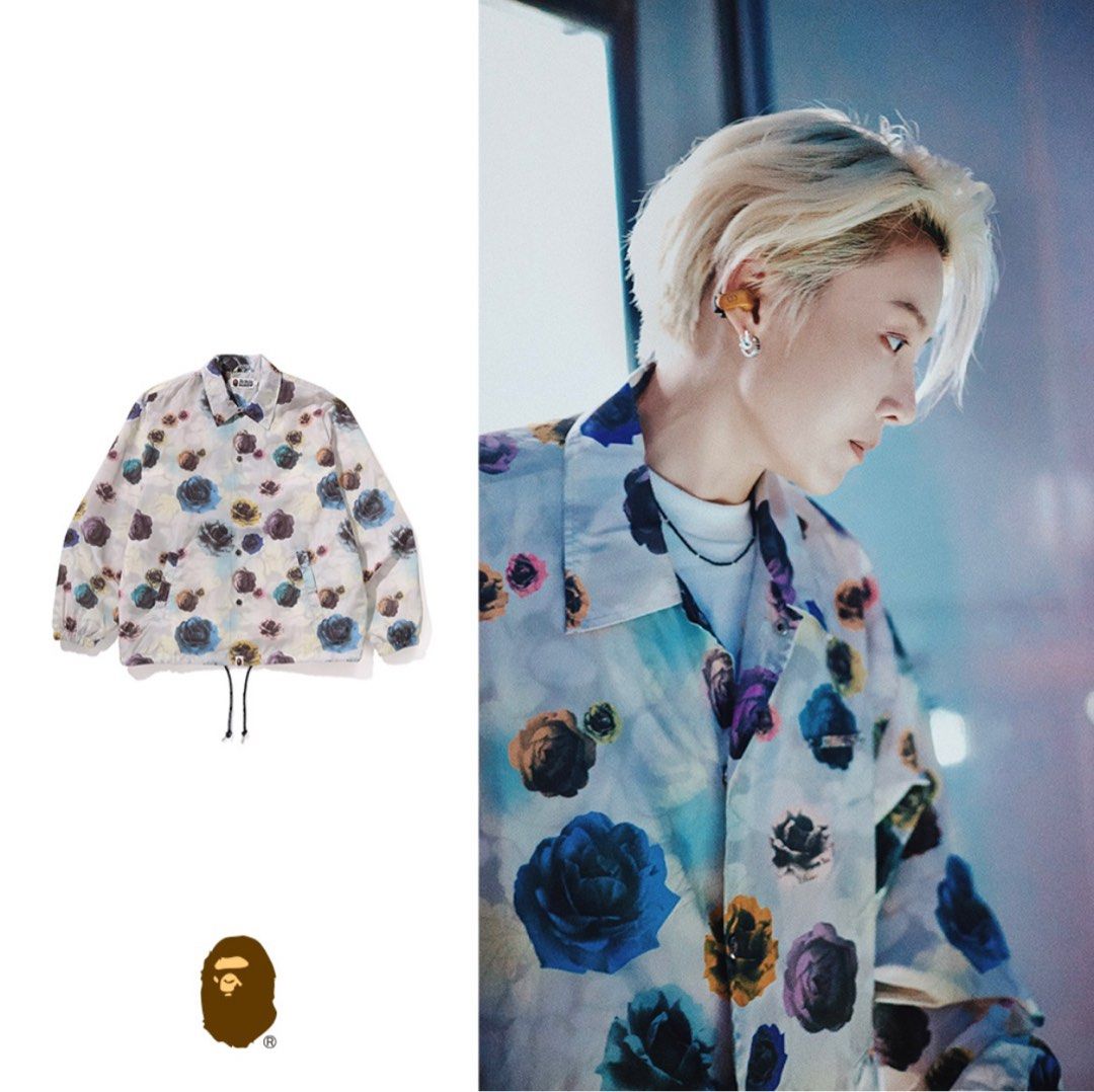 BAPE FLORAL CAMO NYLON HOODED JACKET Women s Fashion Coats Jackets and Outerwear on Carousell