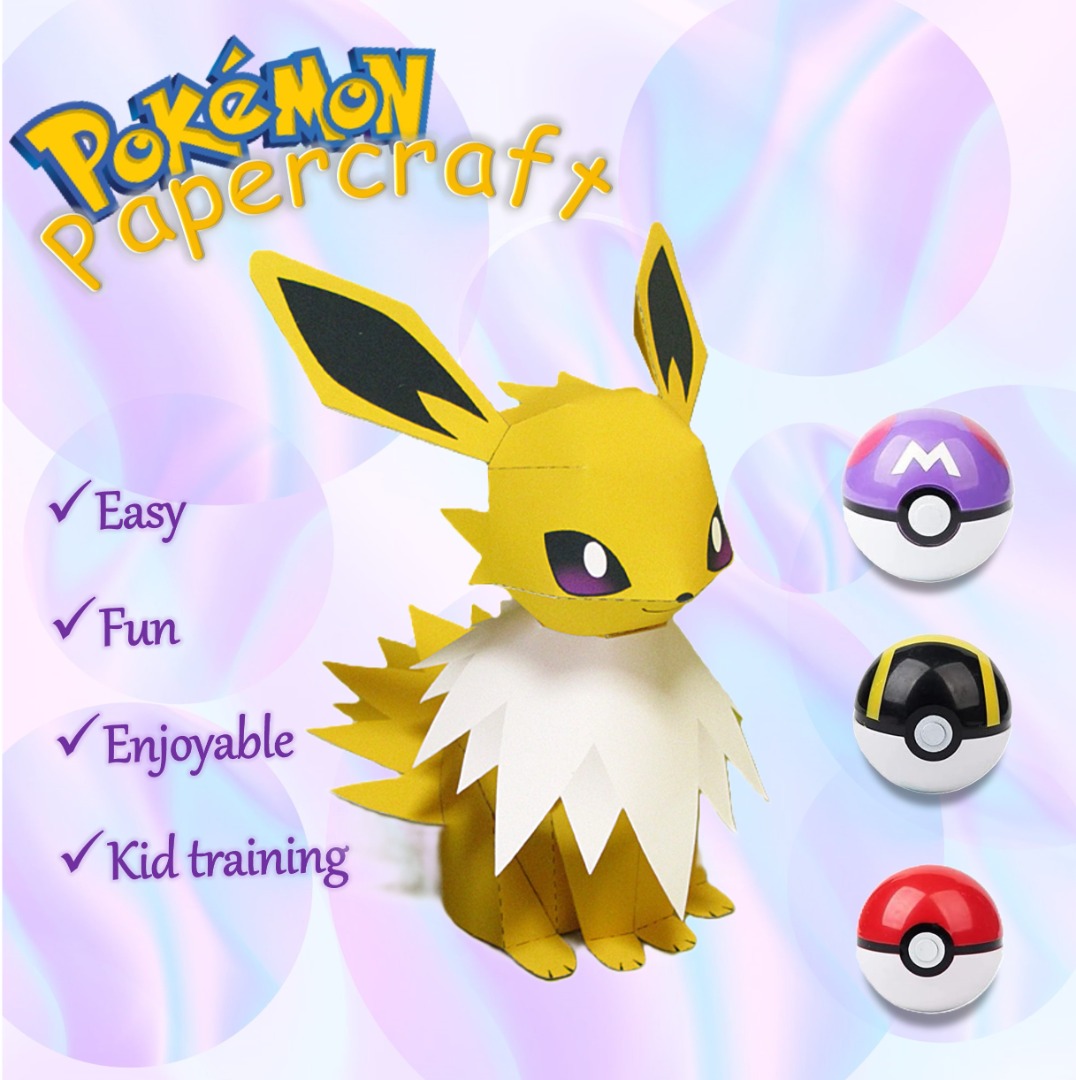 Brain stimulate Pokemon Sanders diy paper craft pen skill training L ...