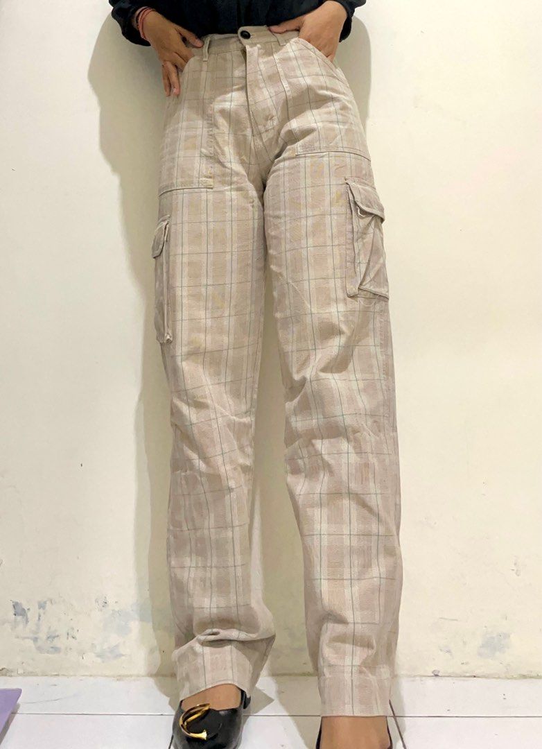 Celana Kargo Kulot Cargo Vintage Highwaist