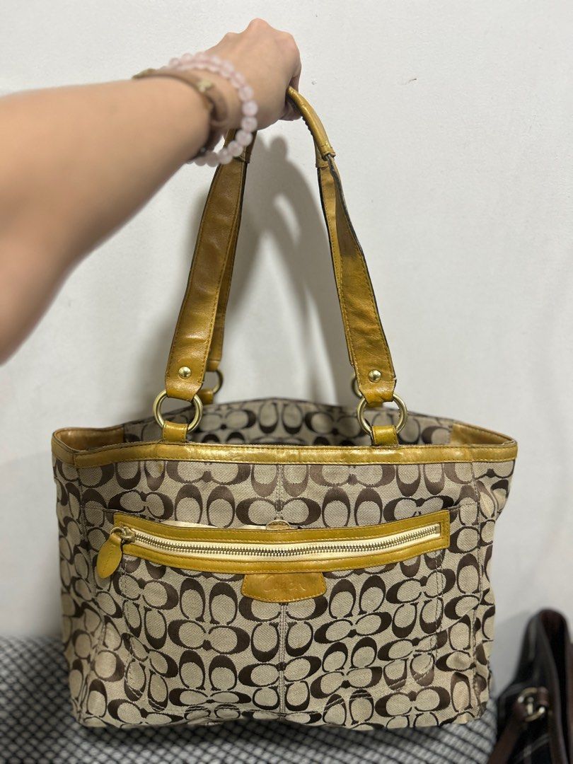 Coach mustard monogram semi-large (Category: Luxury Bags & Wallets) located in Quezon City. Submitted by thebagkarmaph (Listing ID 1328517805, Image 2). Description: Signa of use only Very clean interior.
