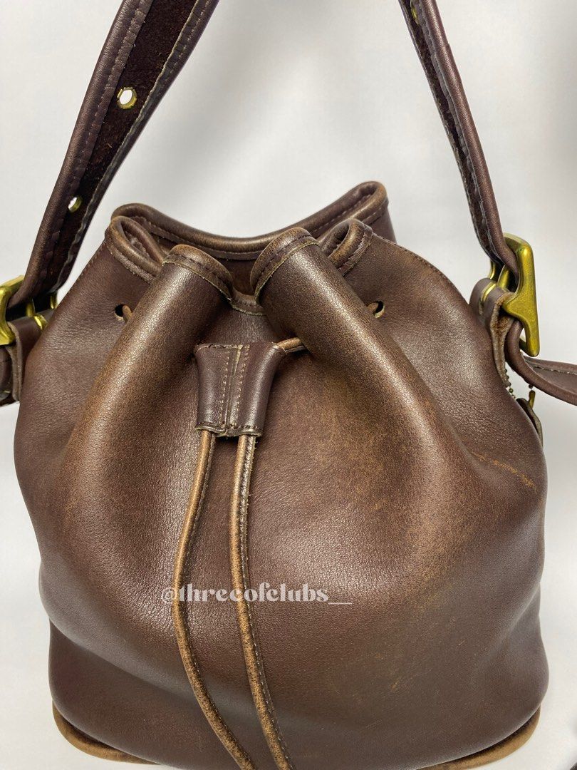 Vintage coach drawstring bucket bag outlet