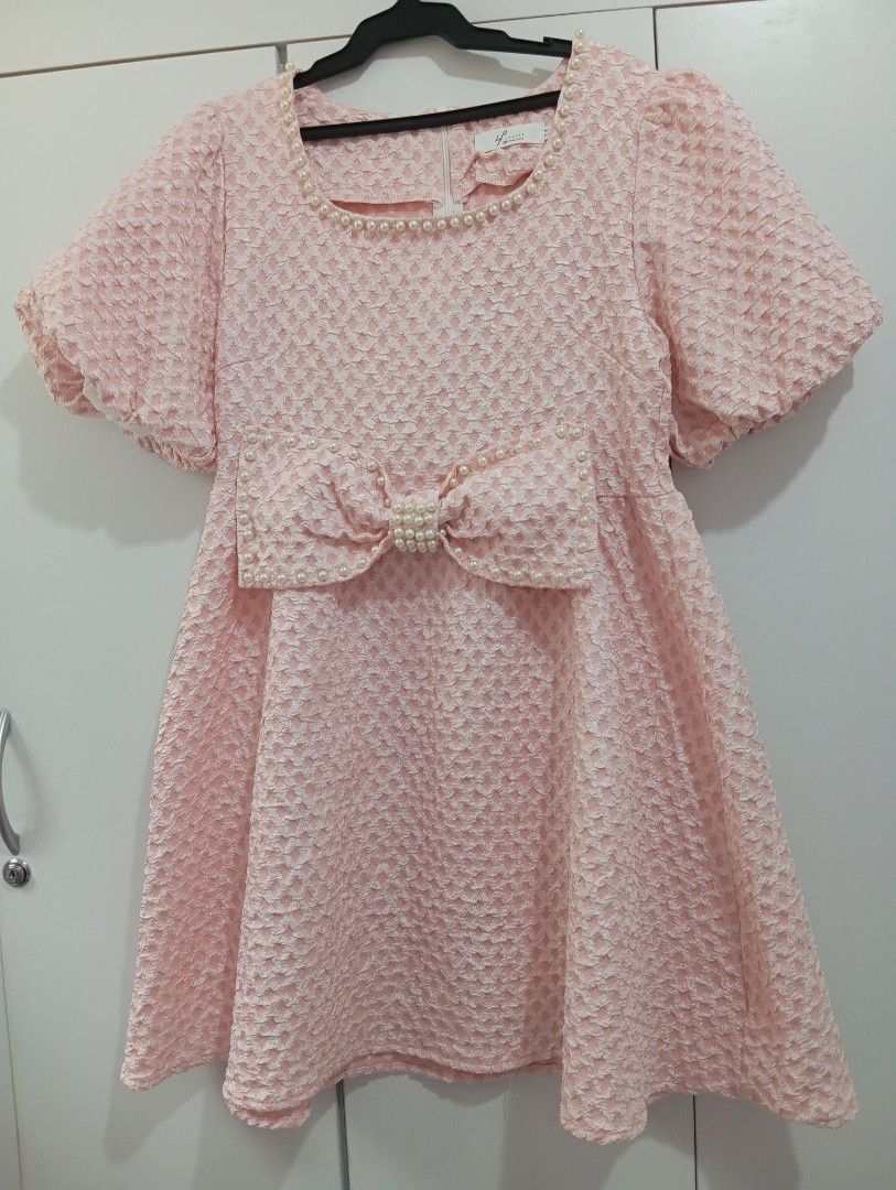 strapless open back dress Dusty Pink Maternity Crossover Wrap Dress main image 0
