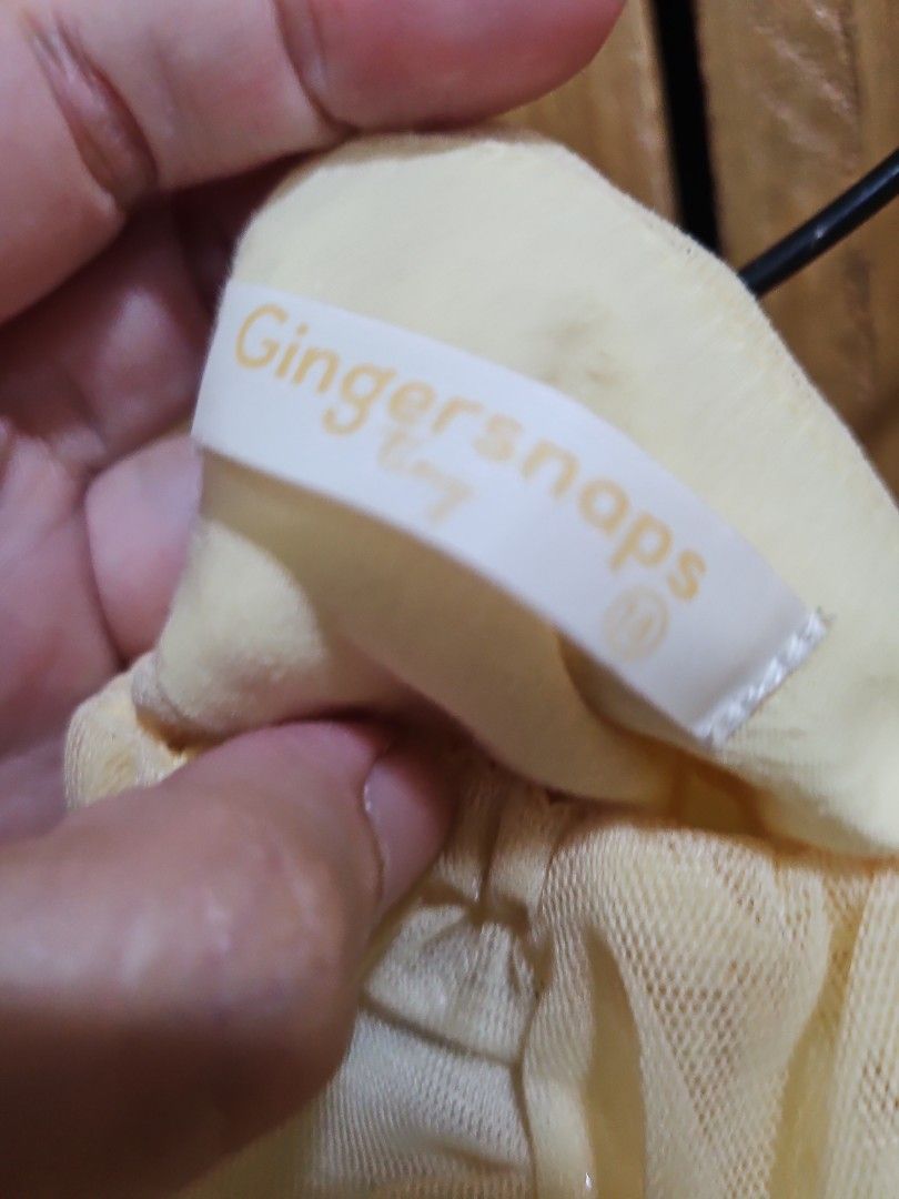 Dress (Category: Babies & Kids Fashion) located in Muntinlupa City. Submitted by She_loved (Listing ID 1328480568, Image 3). Description: gingersnaps yellow tulle dress very good condition.