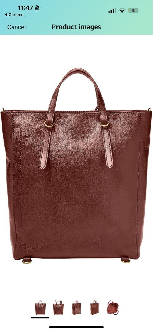 Fossil camilla convertible leather backpack clearance