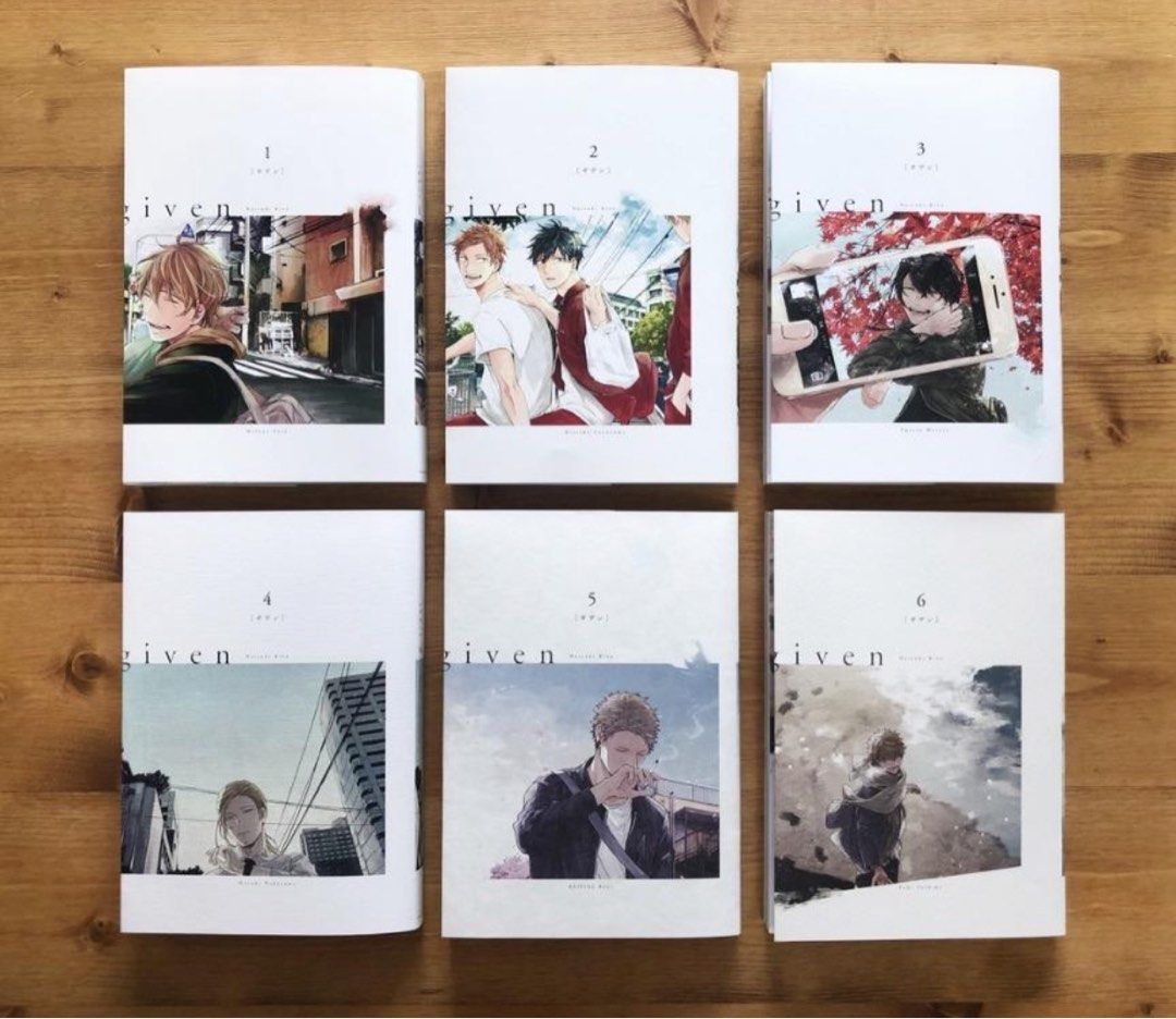 GIVEN Special Manga Cover Set (6 cover/set), Hobbies & Toys ...