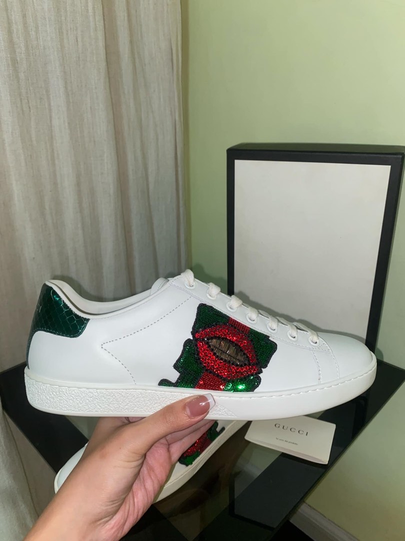 Gucci ace sneakers lips sale