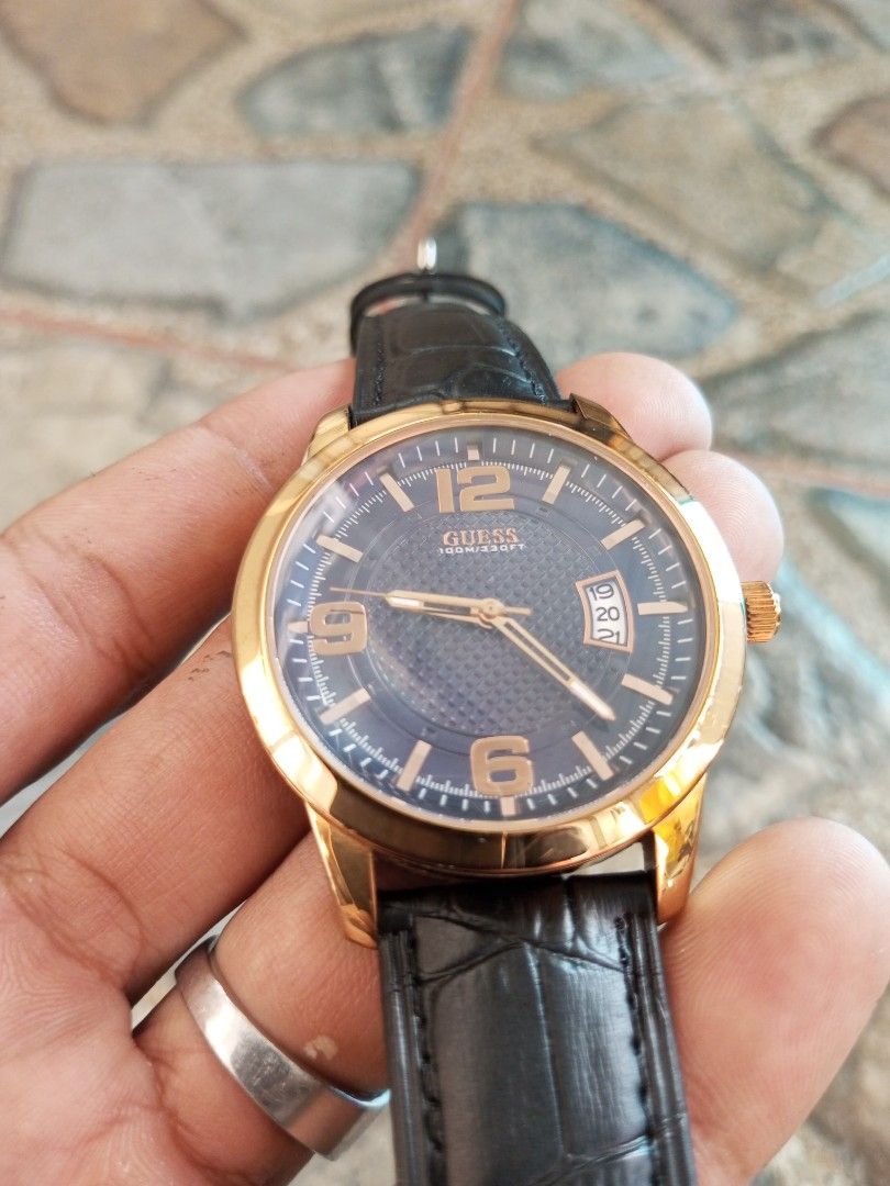 GUESS DISTRICT WATCH MENS W0494G2 GOLD STAINLESS STEEL