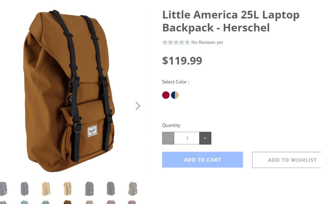 Herschel backpack laptop bag 25L (Category: Luxury Bags & Wallets) located in Quezon City. Submitted by sikathlyn (Listing ID 1328443744, Image 1). Description: .