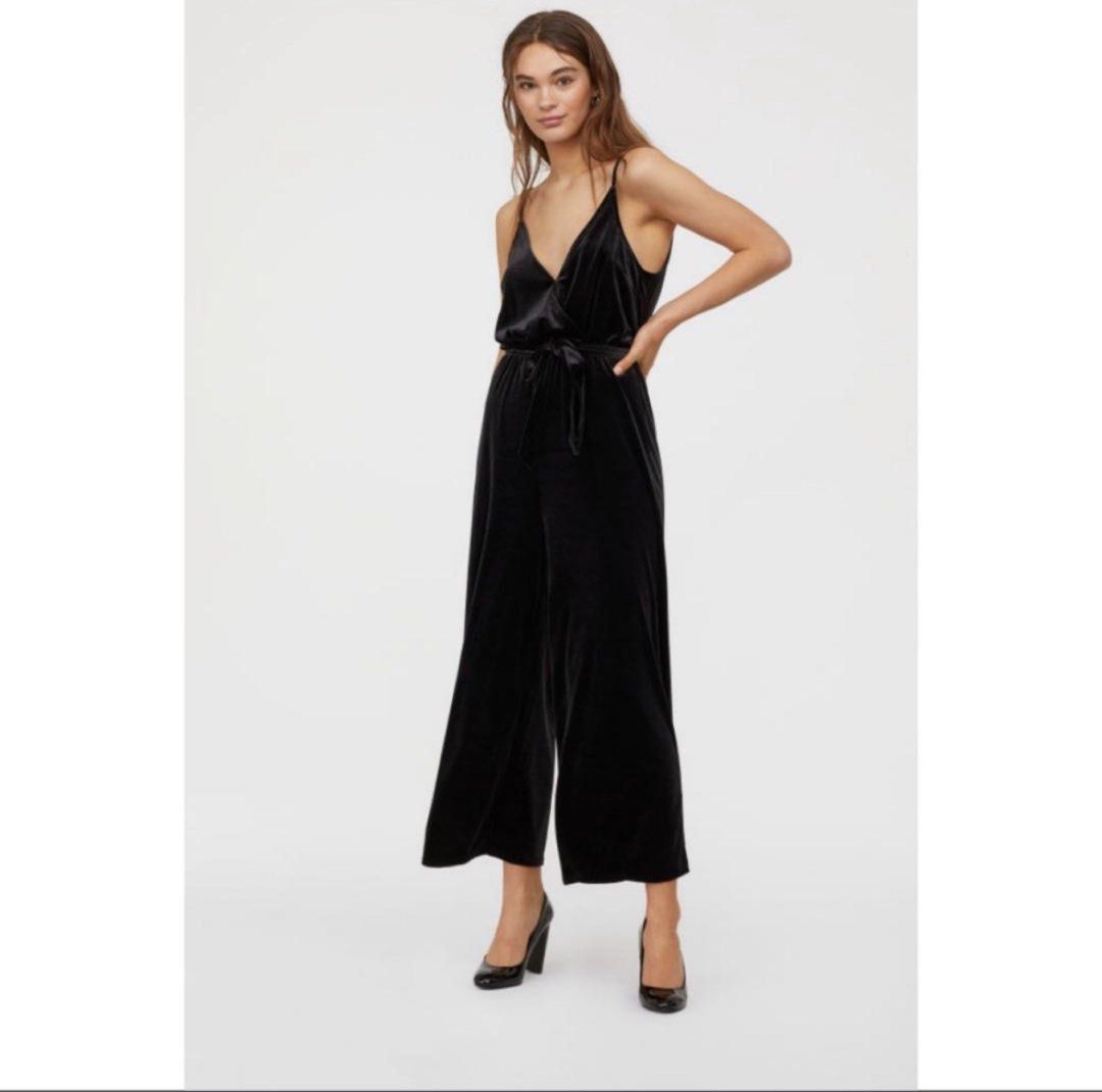 Velvet jumpsuit h&m cheap