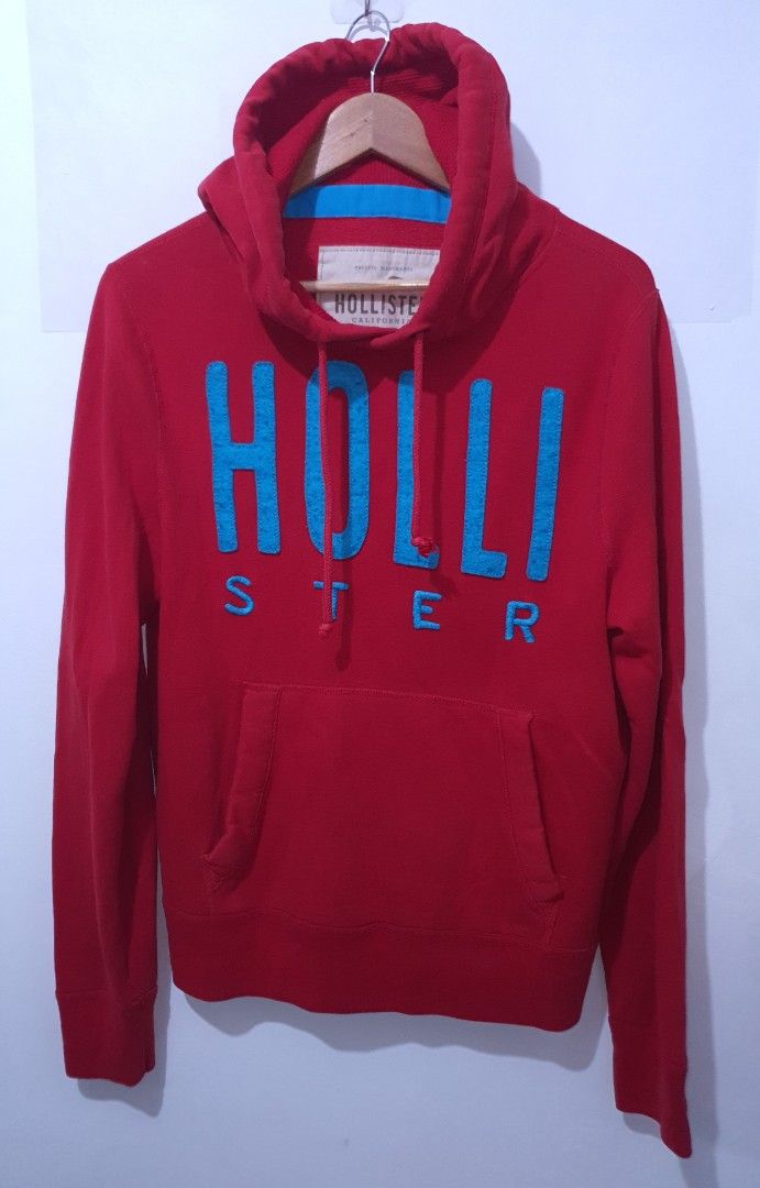 Red and blue hollister hoodie hotsell