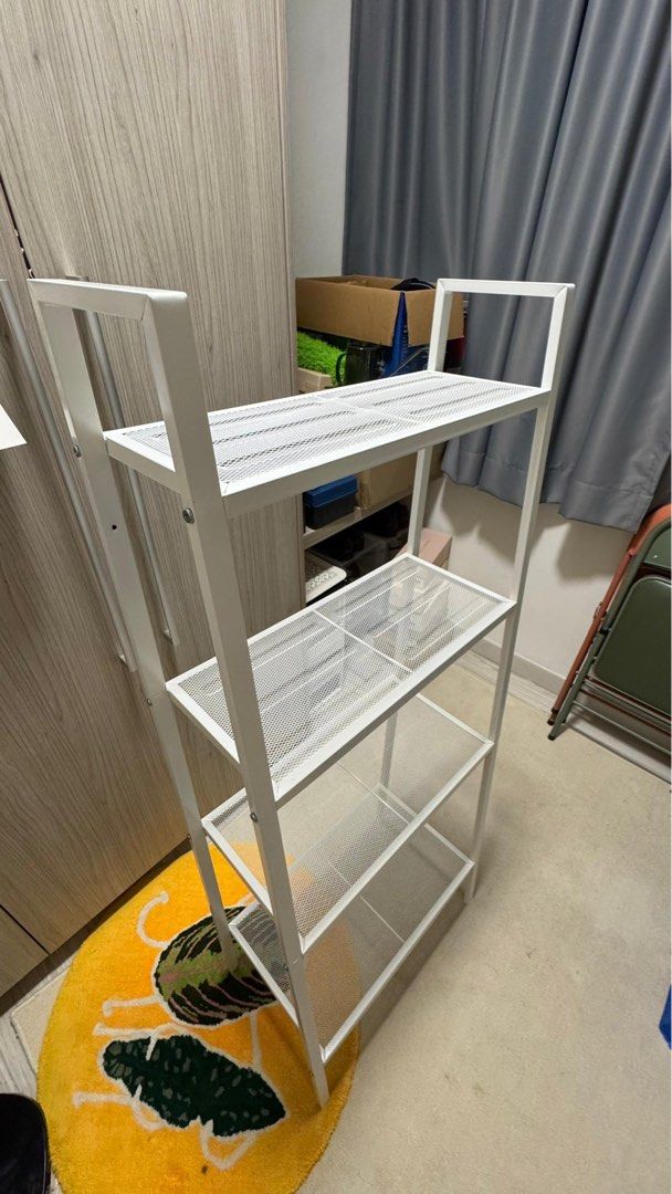 Ikea white metal rack shop