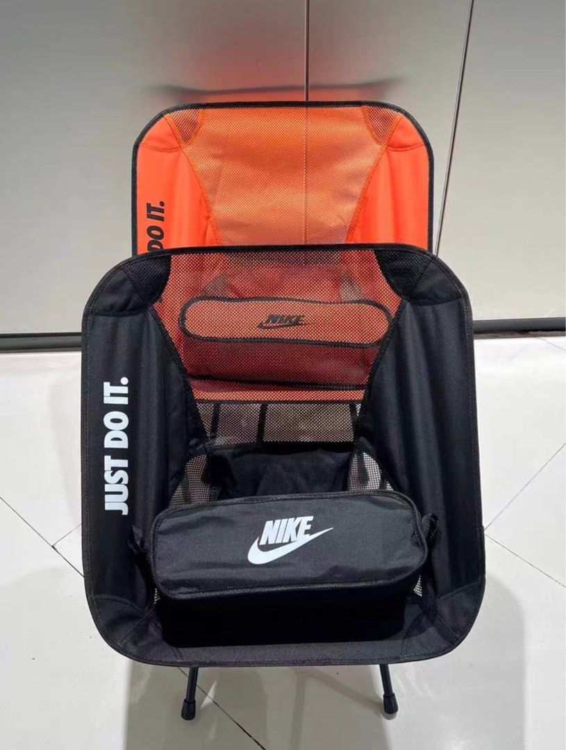 登場! 希少【非売品】NIKE FOLDING 黒（NIKE オレンジ Chair Camping テーブル・チェア・ハンモック