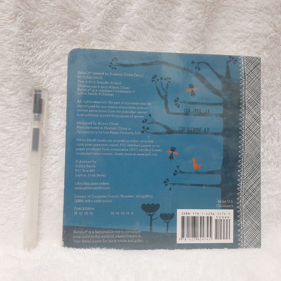 Little Miss Bronte Jane Eyre (Category: Storybooks) located in Quezon City. Submitted by sky_bookstore (Listing ID 1328475553, Image 2). Description: Board book Brand New and Sealed Location: Sauyo, QC Shipping: J&T or Lalamove MOP: Gcash .