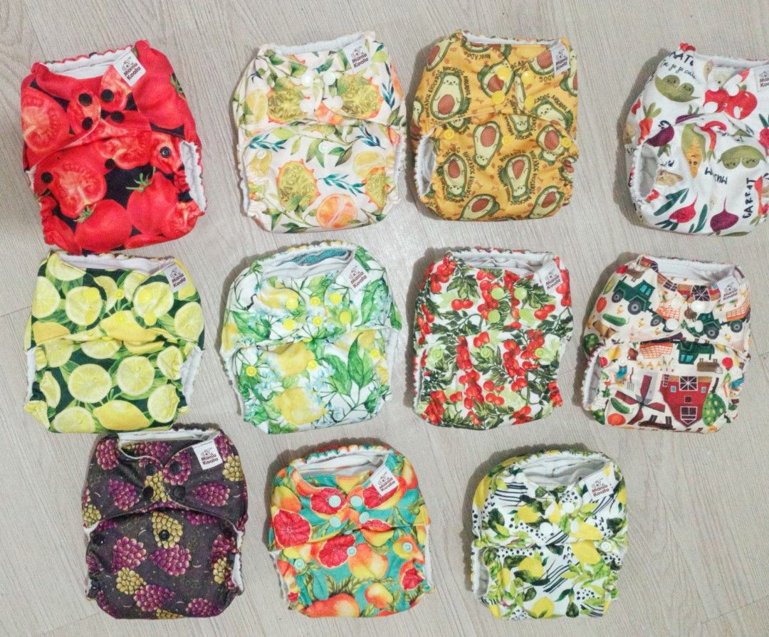 Mama Koala Fruit collections Cloth Diapers (Category: Diapers & Baby Wipes) located in Bacolod City. Submitted by MiggysKidswearCollections (Listing ID 1328559017, Image 2). Description: Mama Koala V1 Cloth Diapers EUC /VGUC to be safe bought last April 2024, seldom used as these are part of my large rotations of CD's (500+ stash) RFS: trimming down my stash as my little one is semi potty trained na. only using CDs during NT nalang, ayaw na mag C