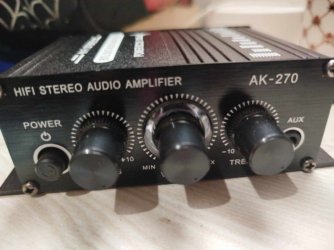 Mini Hifi Audio Amplifier (Category: Soundbars, Speakers & Amplifiers) located in Mandaluyong City. Submitted by allinthehood (Listing ID 1328462840, Image 2). Description: Good as New.