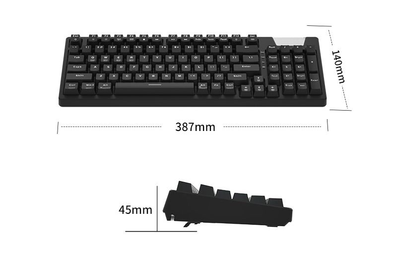 MONKA AE98 Gasket Hot-swappable RGB Tri-mode (Bluetooth/2.4G/Wired) 95 ...