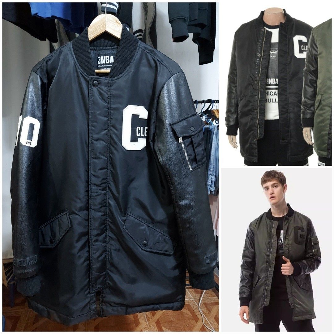 NBA CLEVELAND CAVALIERS LEATHER SLEEVE PARKA authentic Men s Fashion Tops Sets Hoodies on Carousell