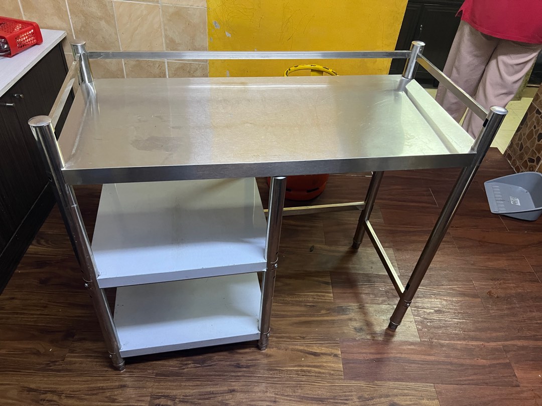 Rack / Meja Stainless steel, Furniture & Home Living, Kitchenware ...