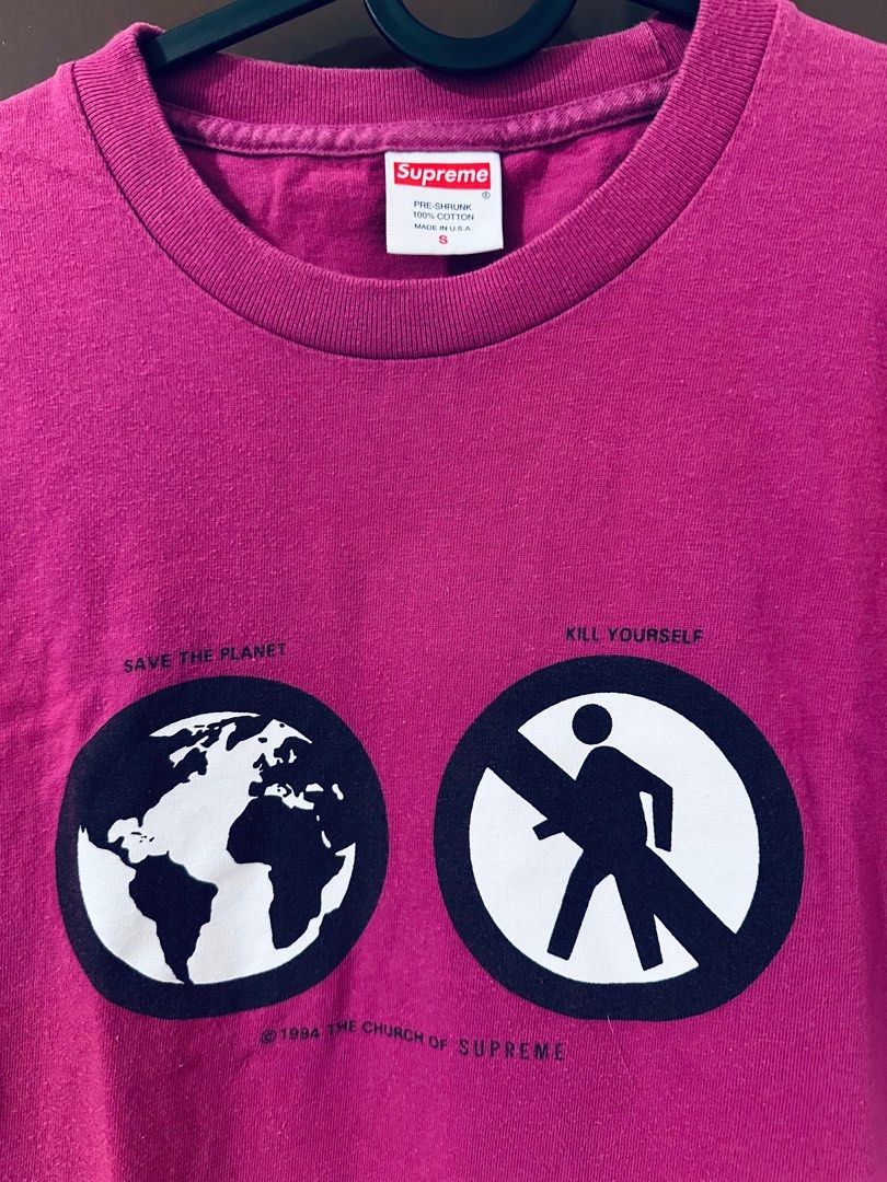 SUPREME SAVE THE PLANET Men s Fashion Tops Sets Tshirts Polo Shirts on Carousell