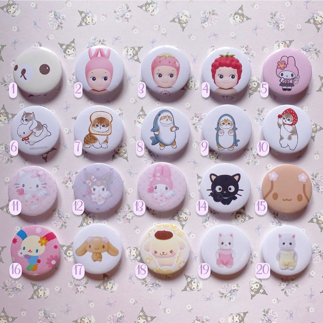 sylvanian families button pin calico anik (Category: Vintage Collectibles) located in Caloocan City. Submitted by xmaplesyrup (Listing ID 1328423478, Image 2). Description: 2 pcs for 45 ACCEPTING CUSTOM DESIGNS SEND PICS LANG. ON HAND lahat sa pic.