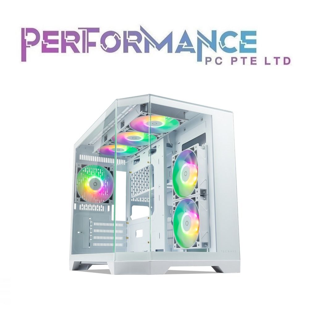 Tecware VX Trinity M BLACK/WHITE MATX case with 6 ARGB 12cm fans