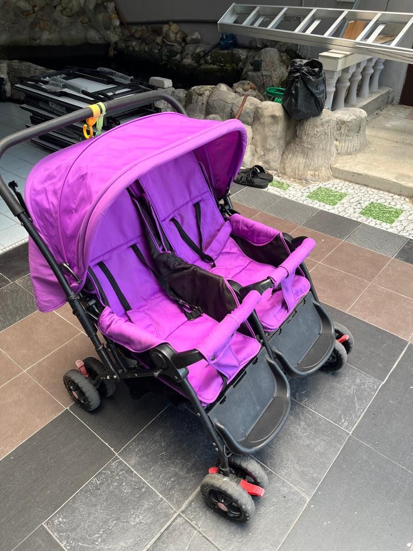 Zeta citi twin stroller sponeed pink