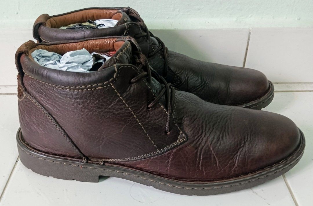 UK10 28.5cm Clarks Originals Mens Brown Chukka Ankle Leather Boots
