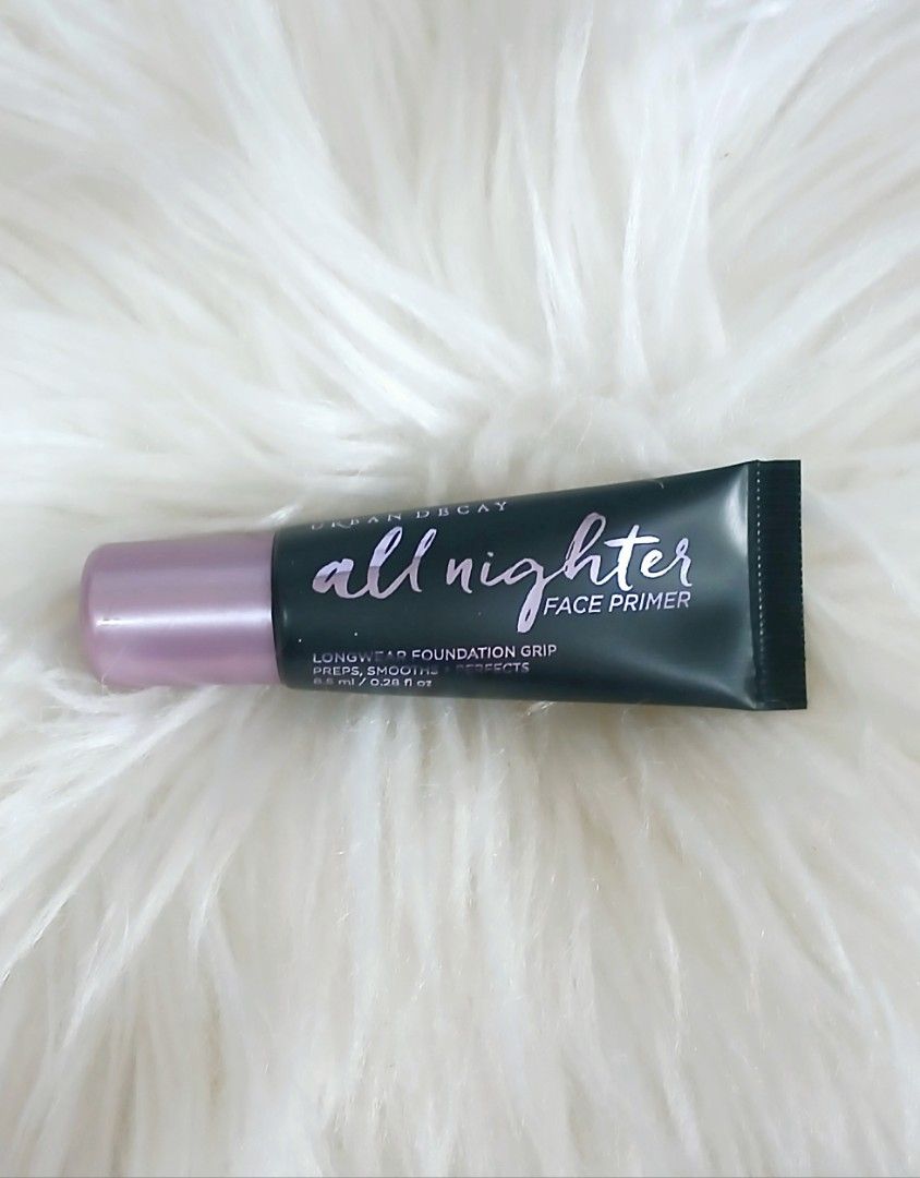 URBAN DECAY ALL NIGHTER FACE PRIMER (Category: Makeup) located in San Juan City. Submitted by cashfrancefashioncosmetics_ph (Listing ID 1328500777, Image 1). Description: URBAN DECAY ALL NIGHTER FACE PRIMER LONGWEAR FOUNDATION GRIP NO BOX 8.5 ML 3 SLOTS ORIGINAL No Box!.