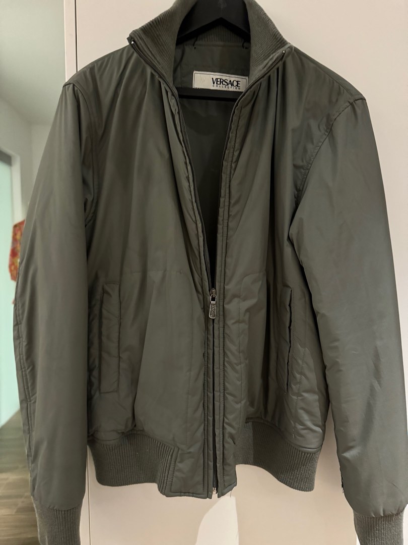 Versace collection leather jacket top