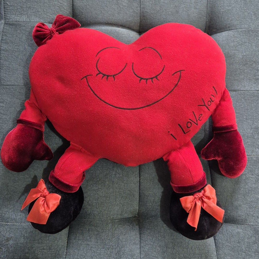 Vintage plushie Blue Magic heart plush stuffed toy I love you stuffie pillow fluffy huggable heart approx 17 inches diameter Hobbies Toys Toys Games on Carousell