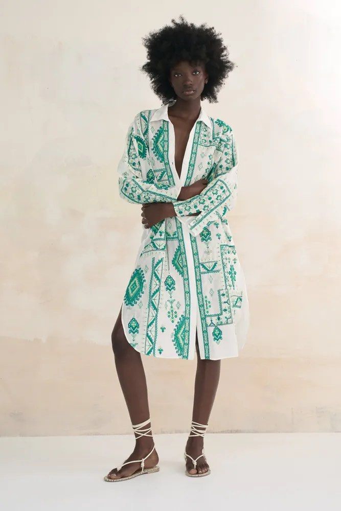 green emerald velvet dress ZARA – houseofhuda main image 1