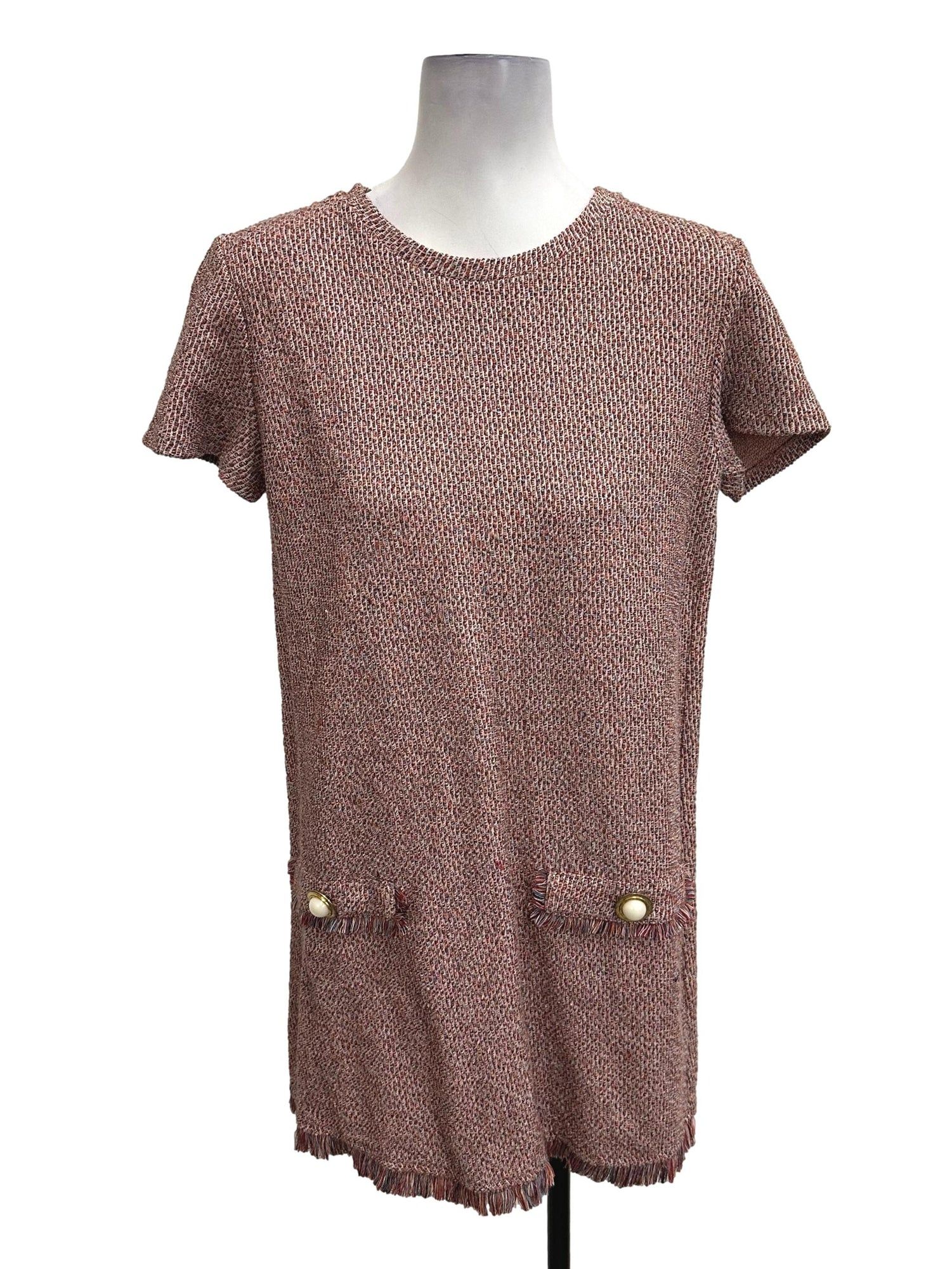 Zara red tweed dress on sale