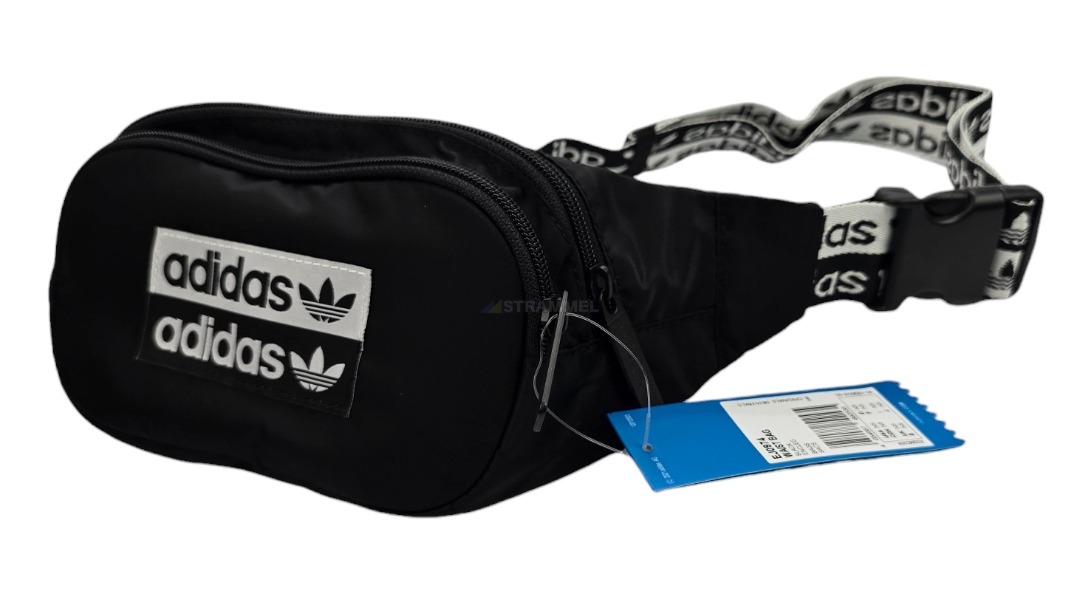 100 Authentic Adidas EJ0974 Black Waist Crossbody Pouch Bag 2.6 Litre Sling Shoulder Bag Ready Stock