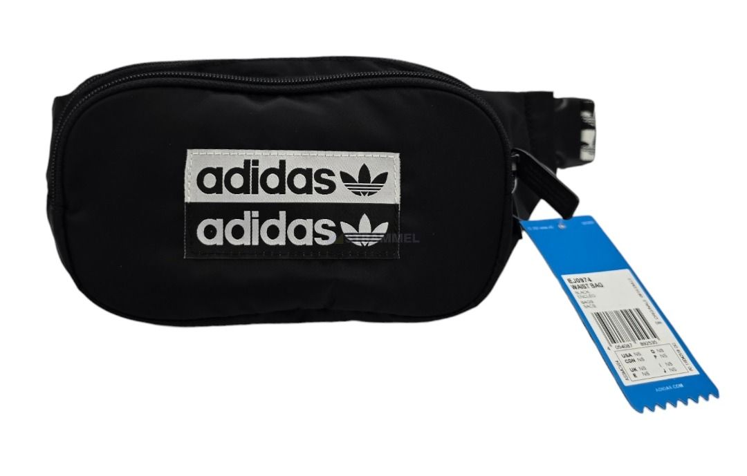 100 Authentic Adidas EJ0974 Black Waist Crossbody Pouch Bag 2.6 Litre Sling Shoulder Bag Ready Stock
