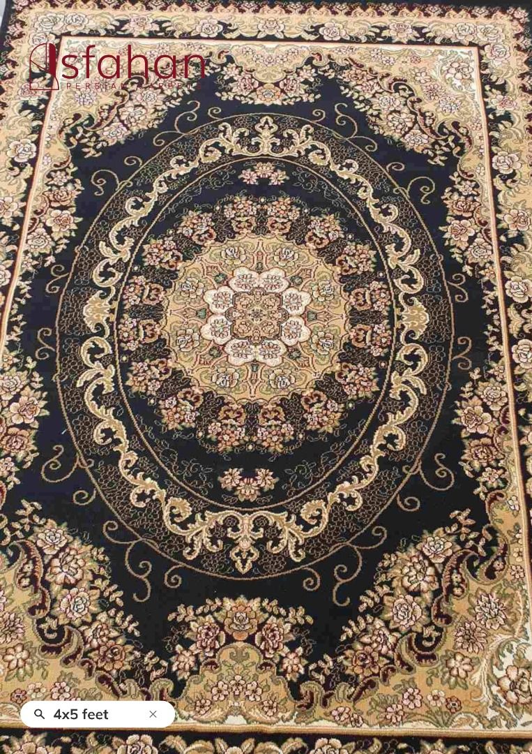 4x5feet Machine-Made Persian Carpets (Category: Carpets, Mats & Flooring) located in Pasig City. Submitted by isfahan999 (Listing ID 1330087741, Image 2). Description: Quality: Machine-made (Persian) Material: Nylon, Polyester (Synthetic Fibers), and Acrylic Fibers Size: 4x5 feet Machine-made Persian carpets offer a blend of traditional Persian design and modern manufacturing techniques. These carpets are crafted using power looms, which weave th