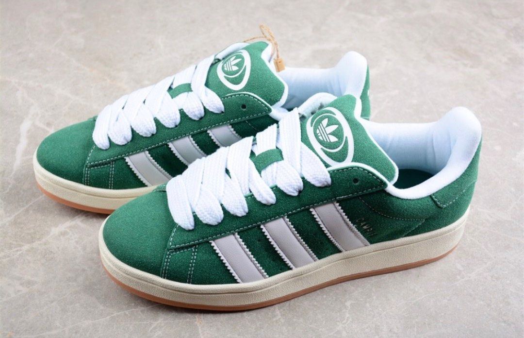 adidas gazelle silver green womens adidas Campus 00s Dark Green Cloud White  Sneakers.ADM