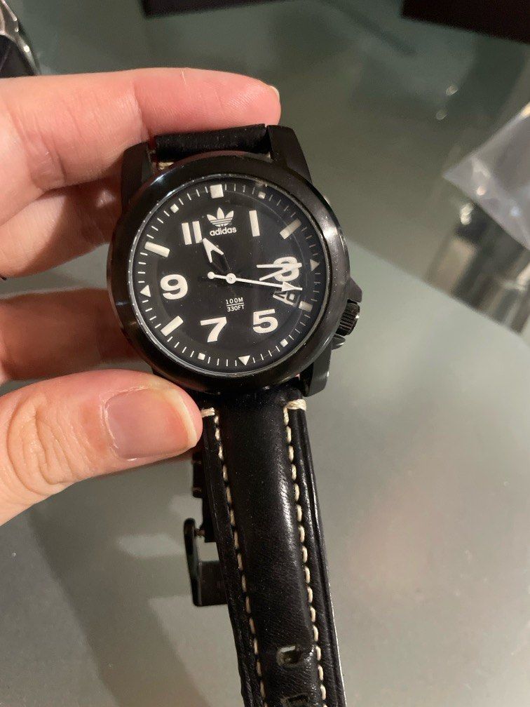 Adidas watch leather strap shop