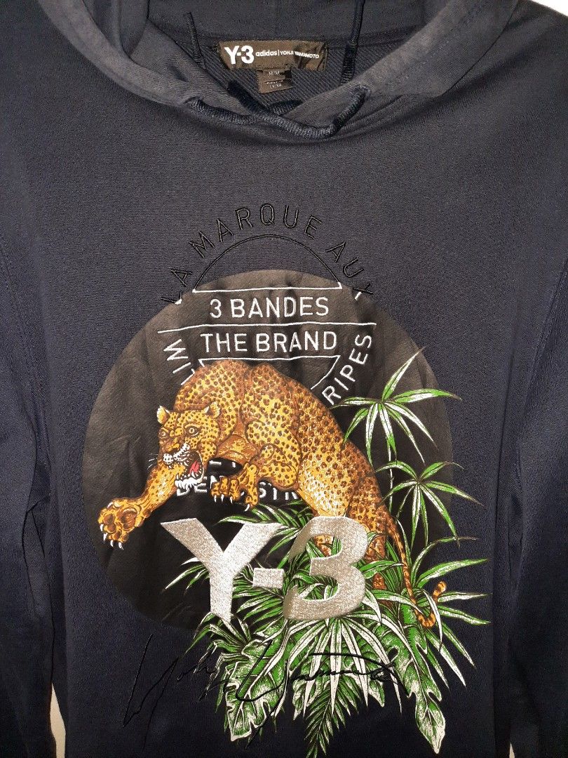 Y3 leopard hoodie on sale
