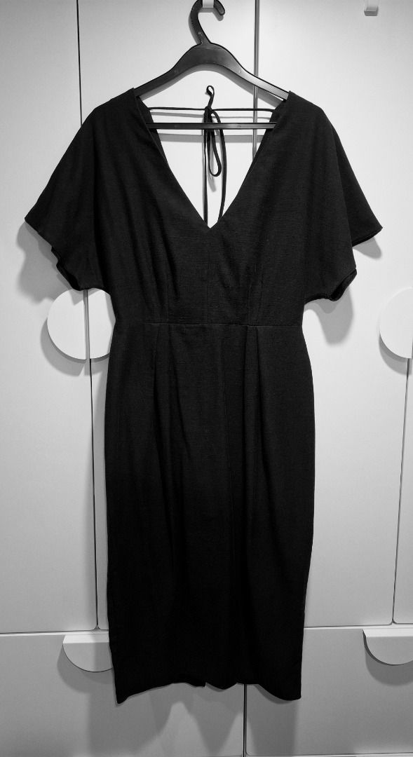 Asos black wiggle dress cheap