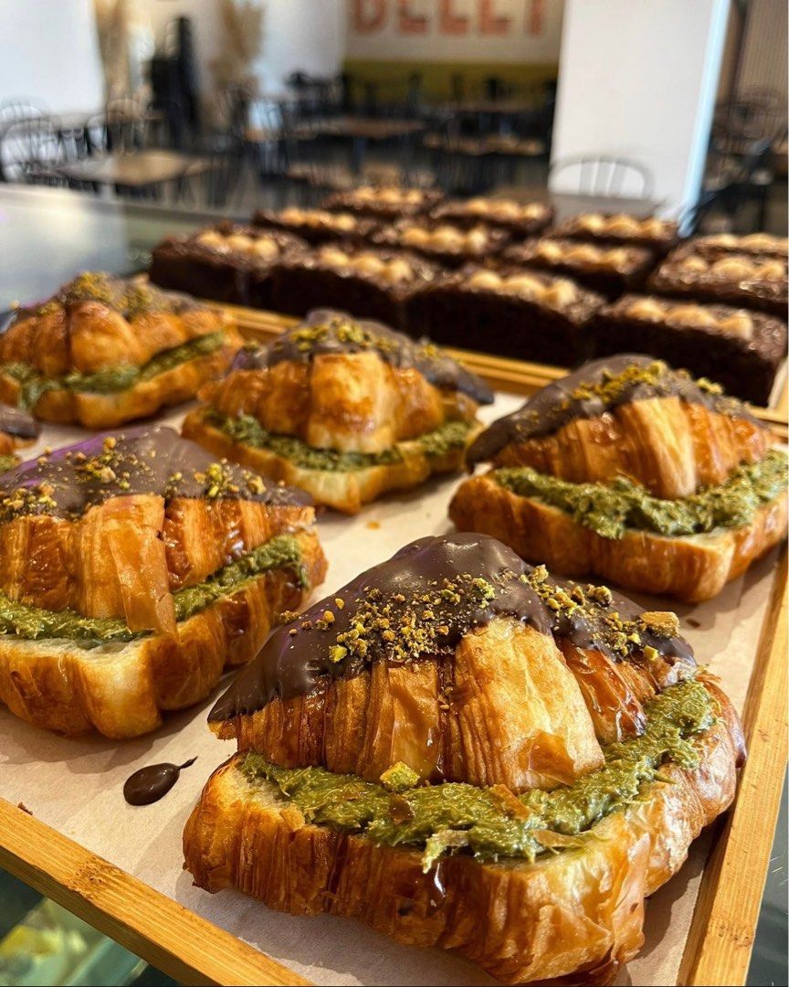 BELLY TREATS Kunafa Pistachio Croissant, Food Drinks, Homemade