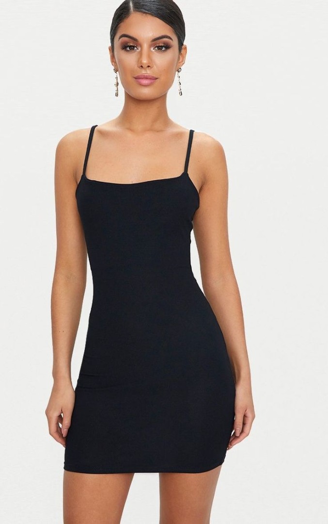 Black Strappy Bodycon Dress Women s Fashion Dresses Sets Dresses on Carousell