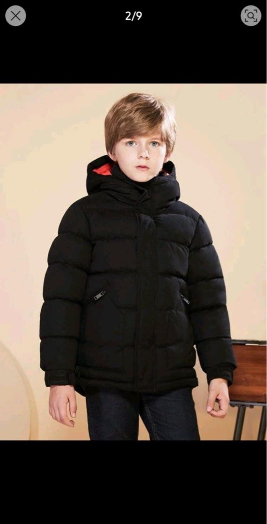 Boys Windproof And Waterproof Hooded Thickened Jacket With Zippered Pockets Winter Men s Fashion Coats Jackets and Outerwear on Carousell