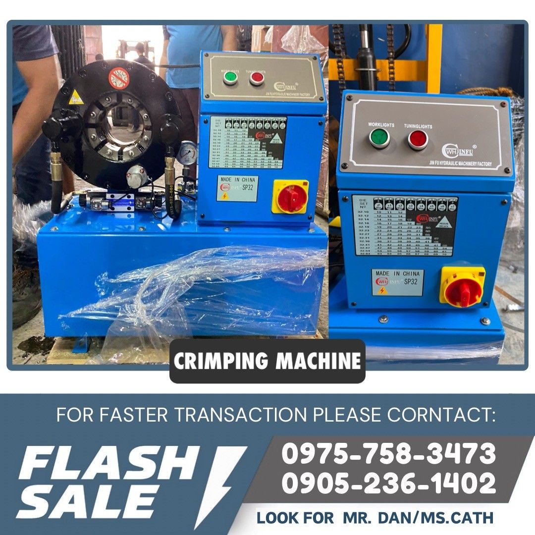 Crimping machine (Category: Construction Tools & Equipment) located in Manila. Submitted by cathvesta_sales (Listing ID 1330007601, Image 1). Description: .