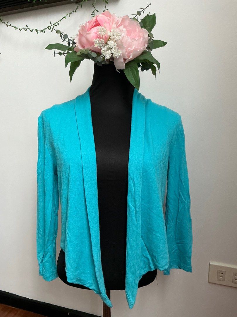 DEBENHAMS Bright Blue Cardigan Women s Fashion Coats Jackets and Outerwear on Carousell